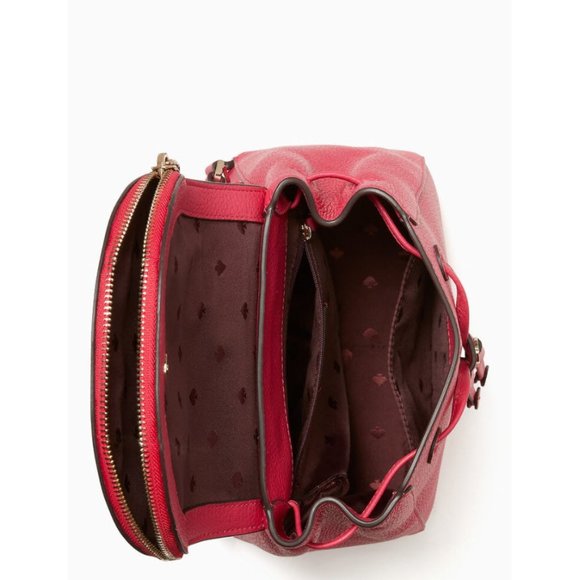kate spade LEILA PEBBLED LEATHER MEDIUM FLAP BACKPACK main image 5